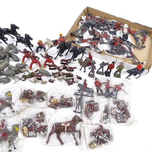 83 - A large quantity of lead figures and farm animals, including Britains and double O figures