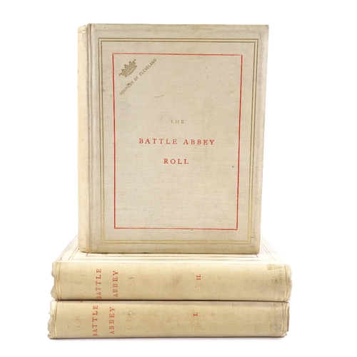 223 - The Battle Abbey Roll by the Duchess of Cleveland, published 1889, 3 volumes