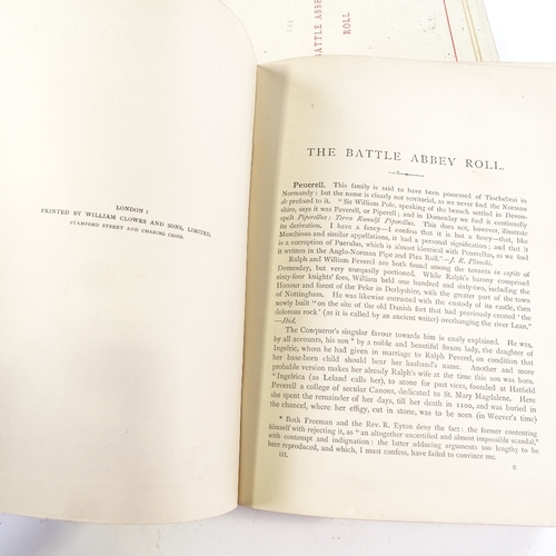 223 - The Battle Abbey Roll by the Duchess of Cleveland, published 1889, 3 volumes