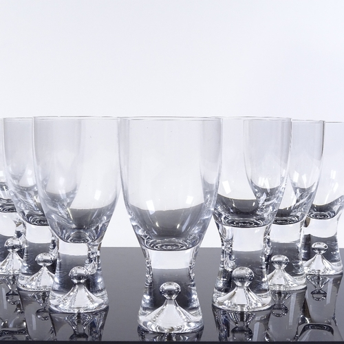 231 - Iittala Finland, a set of 8 Tapio glasses, designed by Tapio Wirkkala, height 13cm, diameter 6.5cm, ... 