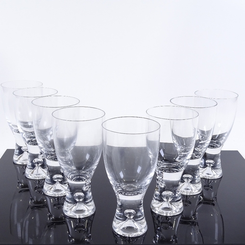 231 - Iittala Finland, a set of 8 Tapio glasses, designed by Tapio Wirkkala, height 13cm, diameter 6.5cm, ... 