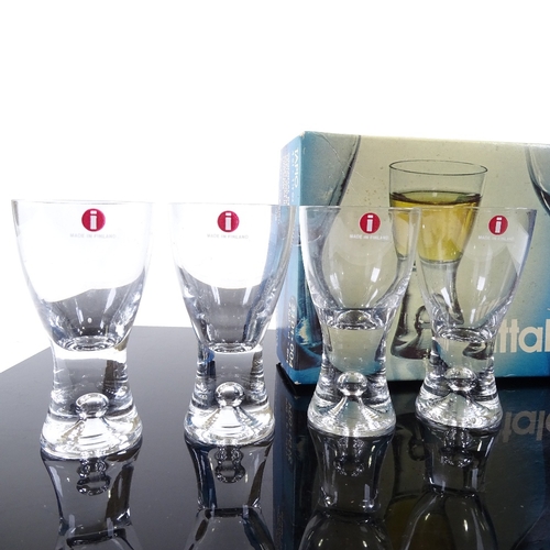 232 - Iittala Finland, a set of 8 Tapio glasses, designed by Tapio Wirkkala, height 8cm, diameter 4.5cm, p... 