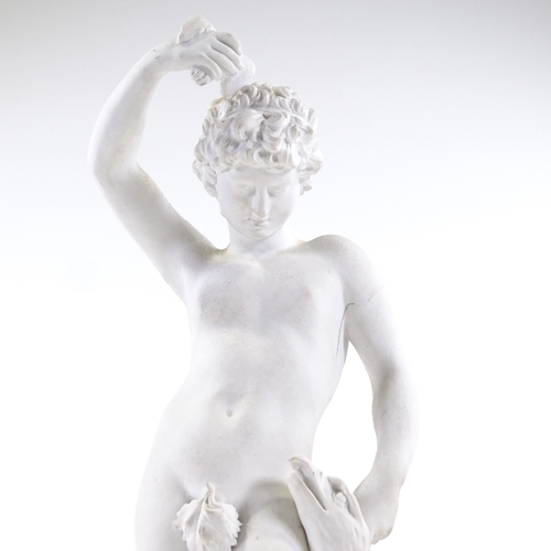 245 - A Vienna bisque porcelain figure, Classical boy with an eagle, height 34cm