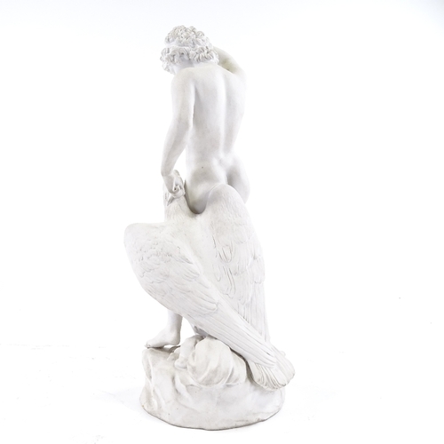 245 - A Vienna bisque porcelain figure, Classical boy with an eagle, height 34cm