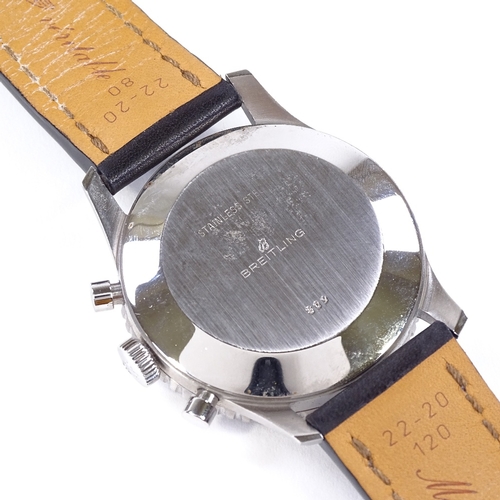 400 - BREITLING - a rare stainless steel Navitimer Cosmonaute mechanical chronograph wristwatch, ref. 809,... 