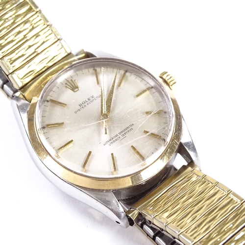 402 - ROLEX - a stainless steel Oyster Perpetual automatic wristwatch, circa 1963, ref. 1002, silvered dia... 