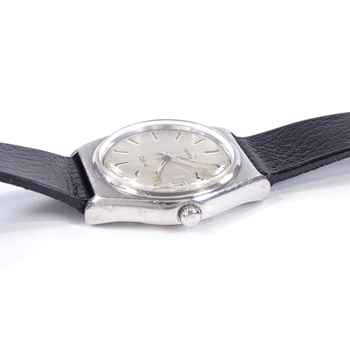 414 - CERTINA - a stainless steel DS-4 mechanical wristwatch, brushed silver dial with baton hour markers ... 