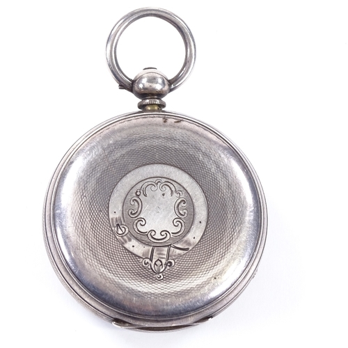 428 - A 19th century silver-cased open-face key-wind pocket watch, by J W Ramsay of Felling on Tyne, silve... 