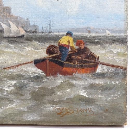 1000 - Richard Beavis (1824 - 1896), oil on canvas, Lisbon from Cacilhas, signed, also signed and titled on... 