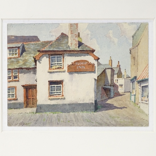 1017 - John Heseldin, watercolour, the Sloop Inn St Ives, signed, 6.5