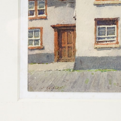 1017 - John Heseldin, watercolour, the Sloop Inn St Ives, signed, 6.5