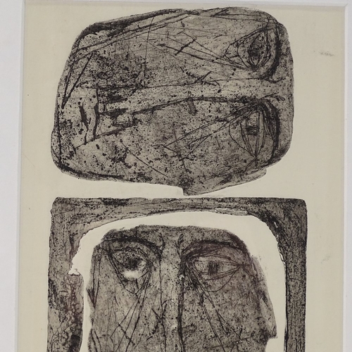 1020 - Brenda Chamberlain, etching, head studies, 10