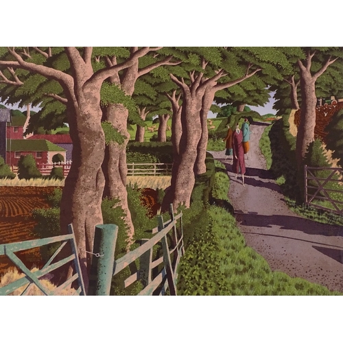 1035 - Simon Palmer, screen print, the sisters went their separate ways, signed in pencil, no. 146/350, ima... 