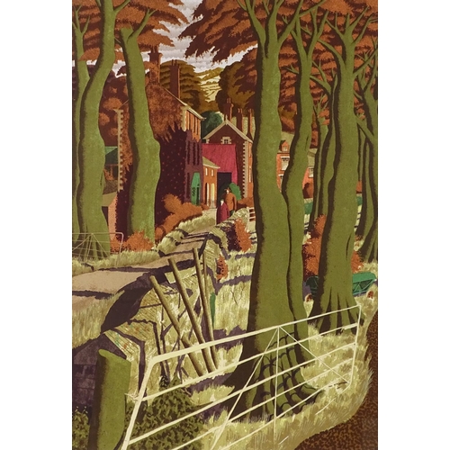 1036 - Simon Palmer, screen print, the small farmer and the large farm worker, signed in pencil, no. 112/35... 