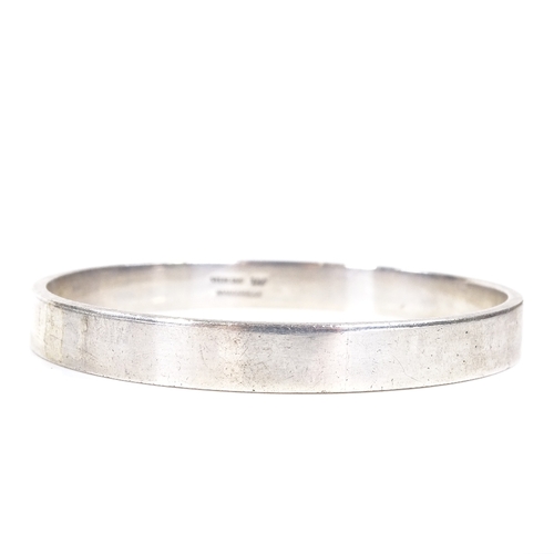 586 - A Scandia Affinerings Vaerk Danish sterling silver bangle, plain circular form, maker's marks SAV, b... 