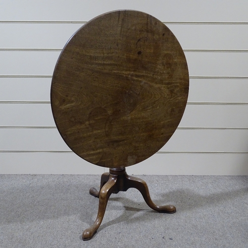 339 - A 19th century circular mahogany tripod table, 2'10