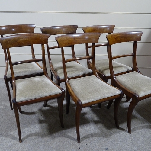 342 - A set of 6 William IV mahogany dining chairs