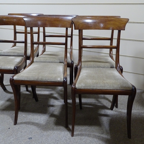 342 - A set of 6 William IV mahogany dining chairs