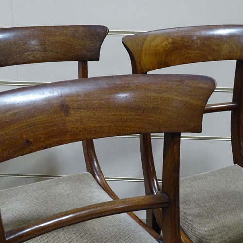 342 - A set of 6 William IV mahogany dining chairs