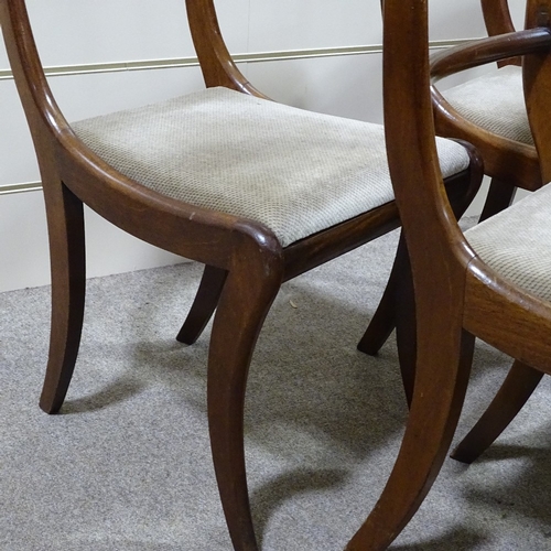 342 - A set of 6 William IV mahogany dining chairs