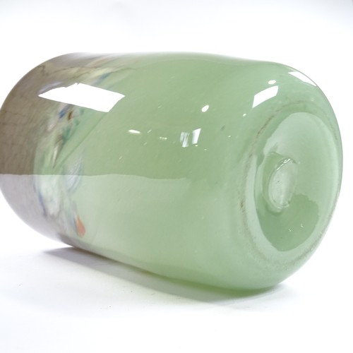 28 - A Monart coloured Studio glass vase, height 23cm, rim diameter 19cm