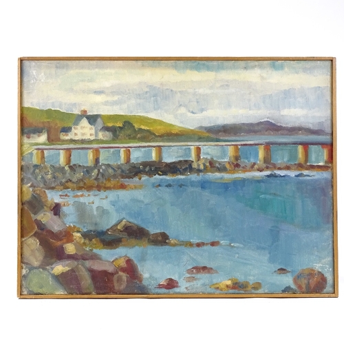 1229 - Michael Ferris (Irish), oil on canvas, coastal view Donaghadee Ulster, signed with title verso, 18