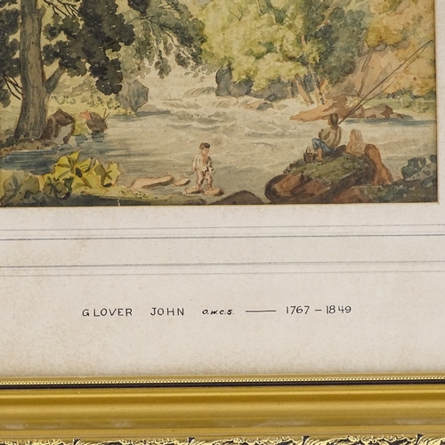 1232 - John Glover (1767 - 1849), watercolour, children playing, unsigned, 10.5