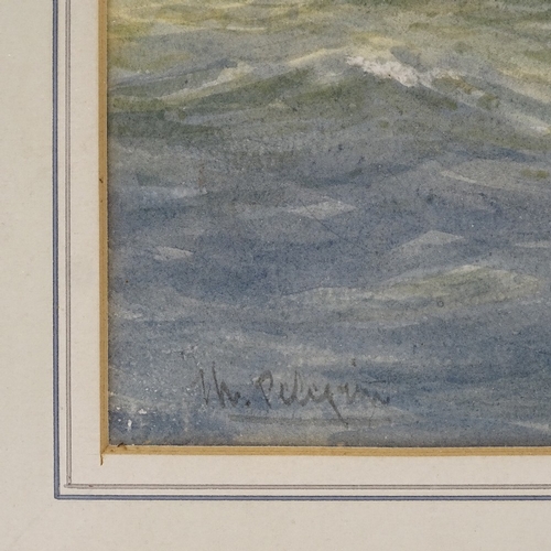 1252 - Thomas Pilgrim, watercolour, ships on rough seas, signed and dated 1875, 9