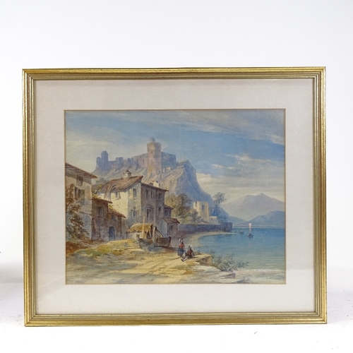 1279 - William Davison (fl. 1813 - 1843), watercolour, Dutch coastal scene, 6.5