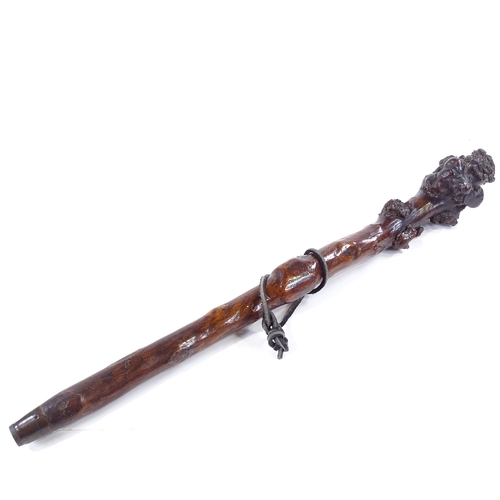 214 - A stained root wood shillelagh club, length 57cm