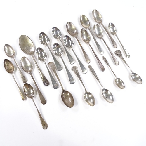 696 - Various silver spoons, 9.8oz total