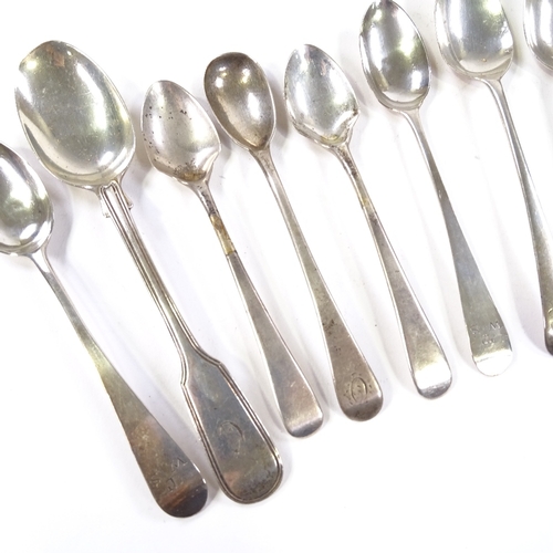 706 - Various silver spoons, including Georgian, 6oz total