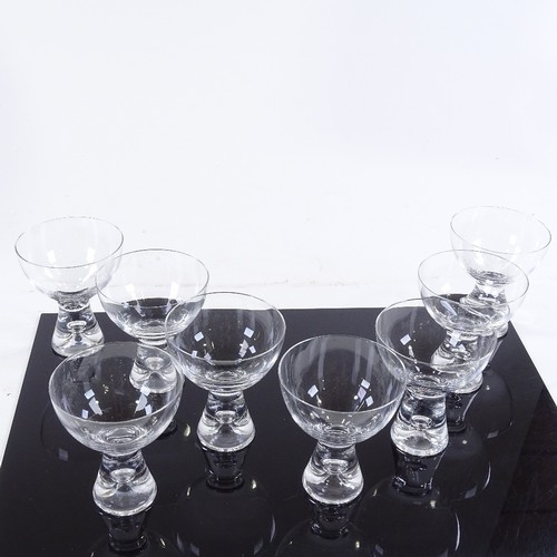 233 - Iittala Finland, a set of 8 Tapio glasses, designed by Tapio Wirkkala, height 10cm, diameter 8cm, pu... 