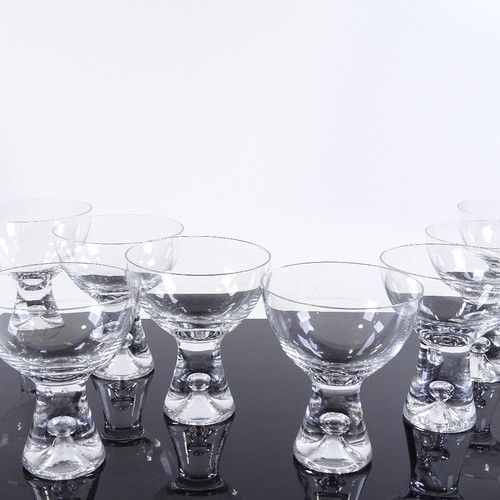 233 - Iittala Finland, a set of 8 Tapio glasses, designed by Tapio Wirkkala, height 10cm, diameter 8cm, pu... 