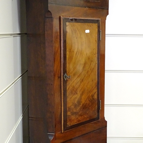 441 - A 19th century mahogany 8-day longcase clock, with arch-top and painted dial signed Whitehead & Son ... 