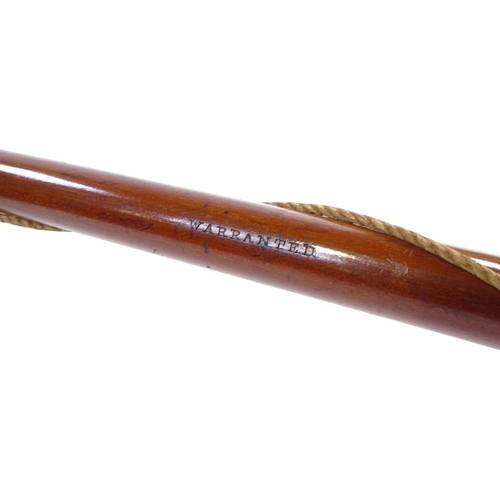 104 - A yew and horn-mounted long bow, late 19th/early 20th, length 156cm