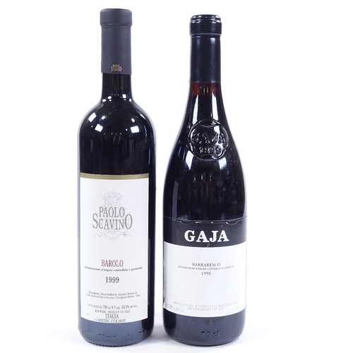 110 - 2 bottles of Italian Red Wine, Gaja Barbaresco DOCG 1998, Paolo Scavino Barolo DOCG 1999, (2)