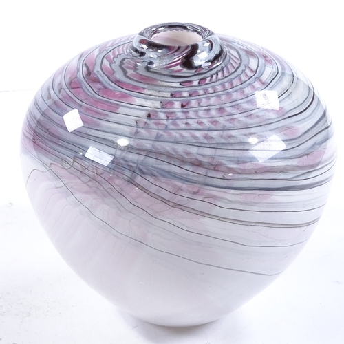 73 - Nigel Morton, Studio glass vase, height 15cm