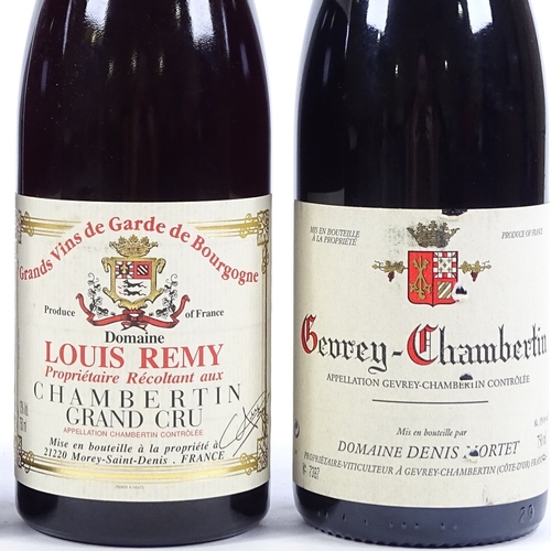 111 - 3 Bottles of French Red Wine, Domaine Denis Mortet Gevry Chambertin 2002, Domaine Louis Remy Chamber... 