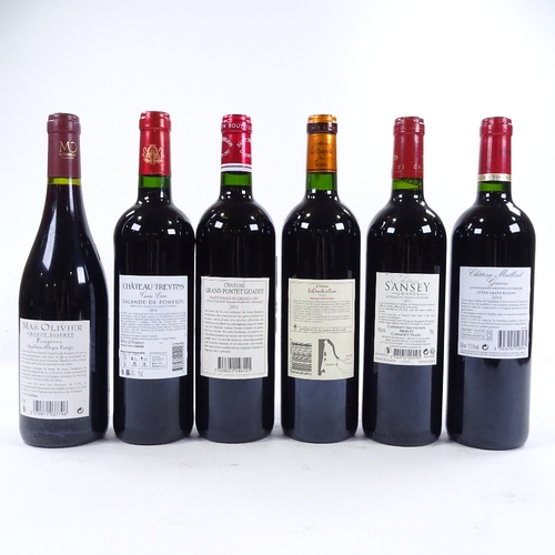 215 - 6 mixed bottles of French red wine