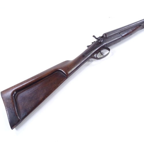 242 - An Antique double-barrelled percussion shotgun, lock stamped Thomas Turner