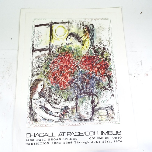 1200 - Marc Chagall, 2 Exhibition poster prints, 1976, sheet size 32