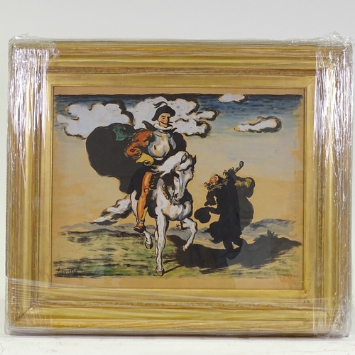 1211 - Louis Anquetin (1861 - 1932), watercolour, Don Quixote, signed, 15