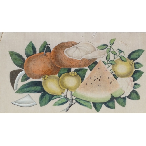 1226 - 19th century Chinese School, watercolour, study of fruit, 7