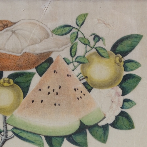 1226 - 19th century Chinese School, watercolour, study of fruit, 7