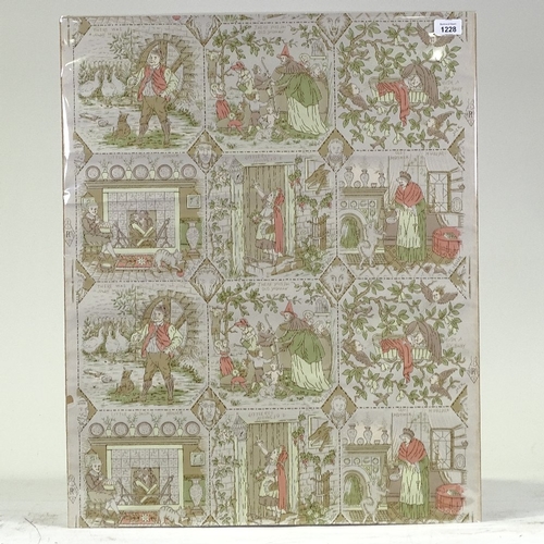 1228 - Walter Crane (1845 - 1914), rare section of 19th century wallpaper, 27