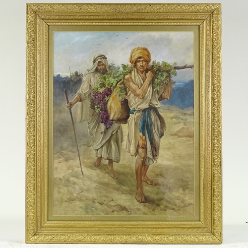 1264 - Harold Copping (1863 - 1932), watercolour, figures carrying grapevines, 25