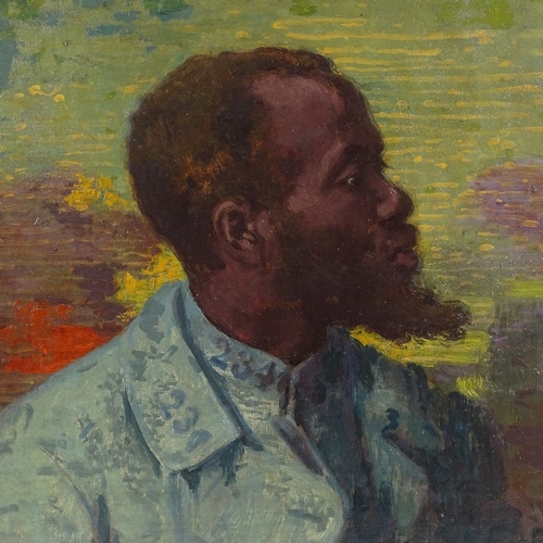 1272 - Honore Cavaroc (1846 - 1930), oil on canvas, portrait of a soldier, signed and dated 1920, 21.5