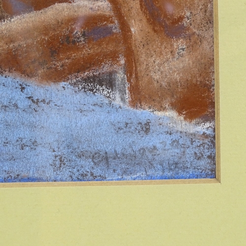 1282 - Pastel on paper, reclining nude, unsigned, 15