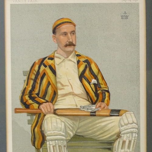 1292 - 2 19th century Spy Vanity Fair caricature prints, Yorkshire cricket 1892 and Australian cricket 1884... 